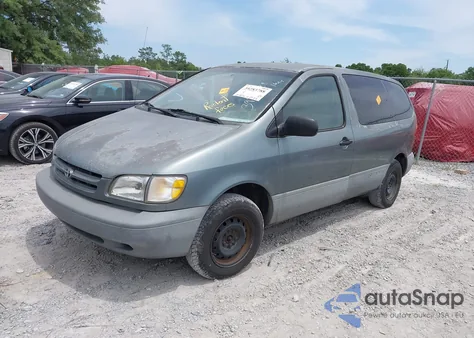 2000 Toyota Sienna Ce из США, поврежденный, VIN 4T3GF19C5YU251300